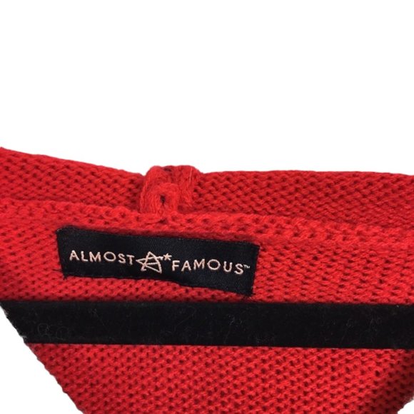 Almost Famous Ugly Xmas Sweater Santa Don't Judge Me has Hoodie Sz Large - Picture 5 of 7